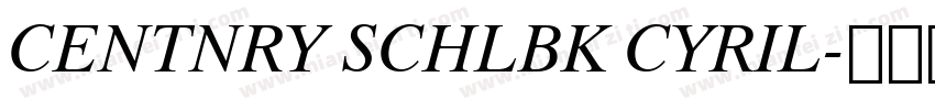 CENTNRY SCHLBK CYRIL字体转换